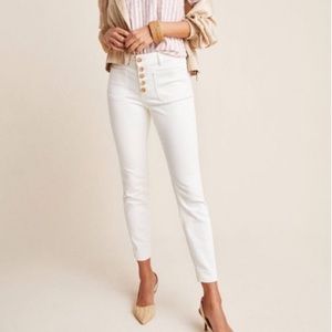 Anthro Pilcro High Waist Ankle Wht legging 30